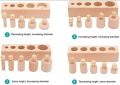 Toy | Montessori Toys Knobbed Cylinder socket | Educational  Wooden cylinder socket blocks puzzle | Early Education sensory toy shape sorter for home or birthday gift for kids | In best quality. 