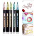 Super Wavy Outline Markers 12pcs Double Line Glitter Highlighter Pen Set Perfect for School Office Diy Art Projects 12 Vibrant Colors Portable Easy to Use Student Stationery. 