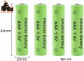 AAA 1.5V rechargeable battery cell electric toy LR03 alkaline battery 4pcs set. 