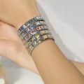 Hapiship Women Man Fashion Style Jewelry Heart Flower Butterfly Cross Dolphins Stainless Steel Elastic Bracelet Bangle ST00. 
