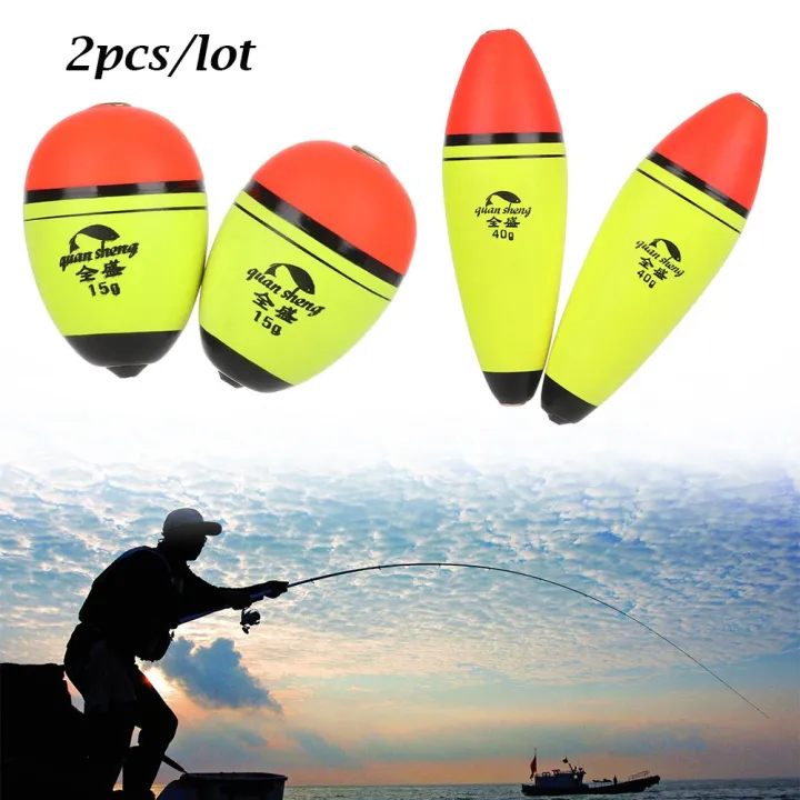 2pcs/lot Long/oval Cat fish Buoyancy Bobber Ball Boia Fishing Float Eva ...