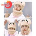 Vist Fox Children Hat Embroidery Face Winter Thermal Girls Neck Warmer Cap. 