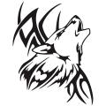 Decorative Sticker Stylish Pattern Howling Wolf Car Decal. 