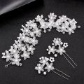 1 Set Wedding Headdress Accessories Hearband Haripin Handmade Flower Pearl Hair Band Headdress Flower Girl Hair. 