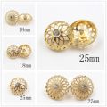 10pcs/lot Hollow Style metal buttons Gold for clothing sweater coat decoration shirt buttons accessories DIY JS-0278. 