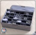 Socks and Underwear Organizer box  Foldable 24 Cells Drawer Divider  Closet Storage Organizer Box for Socks  Underwear  Undergarments Jewelries and Other Accessories.. 