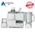 Kenwood Juicer Machine 3in1, Juicer-Blender-Grinder- Juicer Machine Vegetable and Fruit Juice Extractor - Power Juicer with 900W & Stainless - 1 Year Warranty. 