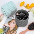 Upgrade your vanity with our Makeup Brush Holder – a sophisticated 360° Rotating Organizer. The clear cover and 5 compartments add glamour to your cosmetics storage, keeping essentials organized with ease. Elevate your beauty routine!. 