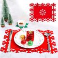Christmas Placemat Heat-resistant Christmas Design Tableware Mat Festival Party Decor. 