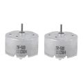 2X RF-500 TB-12560 DC 1.5 - 12 V 2700 U / MIN Idling speed 32 mm diameter DC motor silver. 