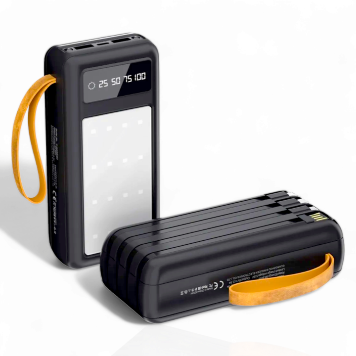 Sovo 20000 Mah power bank 4 Built-in cables 16 Led Lights 3 Usb Ports fast charging