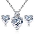 Imported High Quality Heart Zircon Jewellery Set For Women Girls - JMN29E53. 
