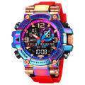 STRYVE Sports Electronic Luminous Colorful Waterproof Multifunctional Student Men's Fashion Watch LY212. 
