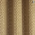 Jacquard Curtains Set, Lined Eyelet Curtains for Room - Diamond Texture Ochre - Pack of 2. 