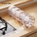 4.2cm*3m Self Adhesive Kitchen Sink Waterproof Sticker Mildew Strong Printed Sealing Strip Tape Transparent Printing Thickened Mould Proof Tape Wall Edge. 