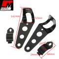 Cafe Racer Style Metal Bracket Headlight Holder For Motorcycle, Head Lamp Holder Headlight Mounting Brackets Fork Fits 35MM-43MM Fork Tubes Universal (Black), Sleek Design, Universal Fitment Eg YBR, Suzuki, Honda Etc - Motex Auto Line. 