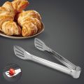 Tongs, Stainless Steel Food Serving Tongs, 9.45 Inches Serving Utensils Perfect for Frying Cooking Grilling BBQ Salad Buffet Steak Toast Bread Pastry Sandwich (Silver). 