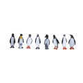 8pcs/set Plastic Ocean Animal Small Penguin Figure Model Toy GJCUTE. 