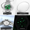 OLEVS watch for women original waterproof fashion diamond dial luminous calendar Stainless steel relo for women Women Casual Watches 9945. 