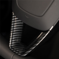 For Model 3 2024 Car Steering Wheel Cover Trim Sticker Interior Parts ABS Carbon Fiber. 
