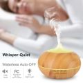 500ML Wood Grain Aroma Diffuser / Humidifier / Essential Oil Diffuser / Air Purifier - Color Changing LED Lights. 