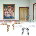 Funny Jesus Door Frame Decoration Creative Wood I Saw That Sign Celebrate Festival Wall Sticker Front Door Corner Paste Ornament. 