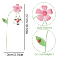 iron Garden Flowers 6pcs Decorative iron Plant Stakes C. 