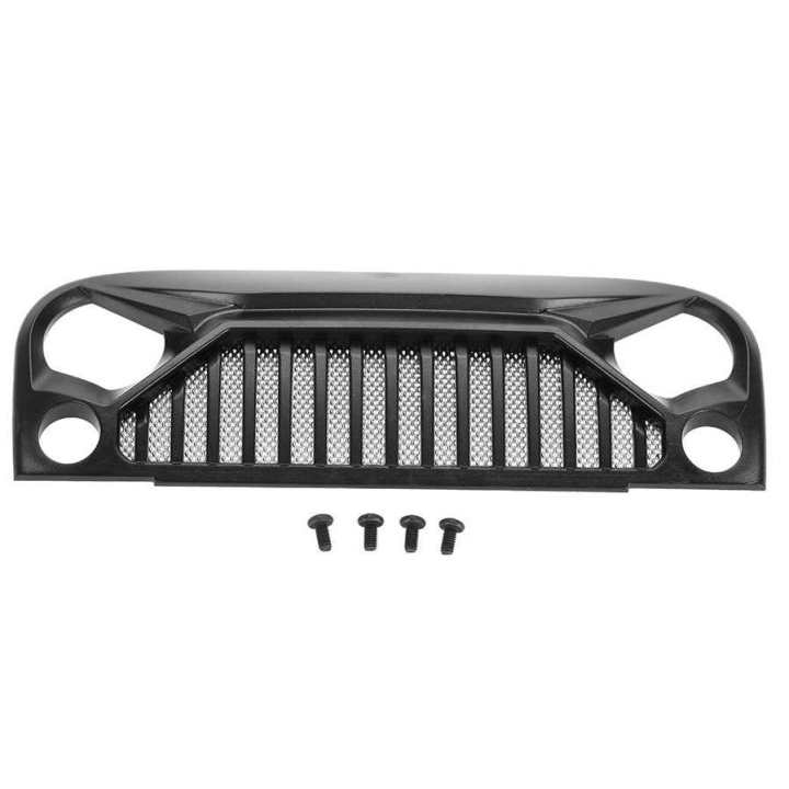 RC Grill Body Nylon Angry Eyes Grille 1:10 Car Front Accessory Set for Jeep Wrangler Crawler