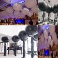 2 Black & White Jumbo Latex Balloons Pack For Birthday - Anniversary Decoration  and Party Decoration. 