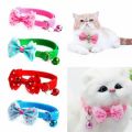 Adjustable Nylon Cat & Puppies Collar with Bow. 
