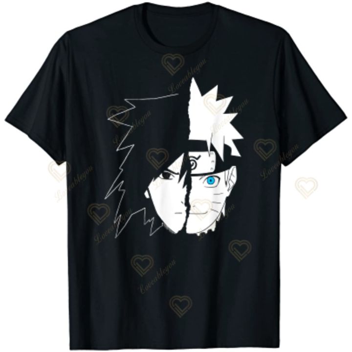 Naruto Shippuden Naruto Sasuke Split Face T-Shirt