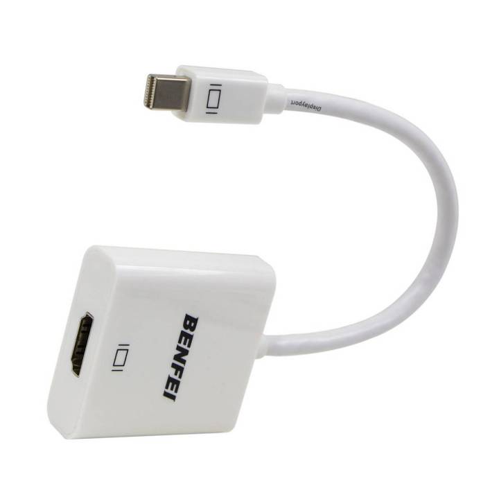 BENFEI Active Mini DisplayPort ( Thunderbolt) to HDMI Adapter (Active Mini DP to HDMI) Supporting Eyefinity Technology & 4K Resolution  ( white)
