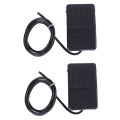 2X AC 250V 10A SPDT NO NC Antislip Plastic Momentary Foot Pedal Switch Black. 