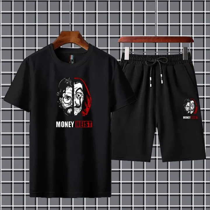 T-Shirt%20Pack%20of%203%20for%20Men%20Money%20Heist%20Printed%20Track%20Suit%20Black%20Trouser%20Shorts%20Set%20Casual%20Loungewear%20Contemporary%20Style%20-%20Image%203