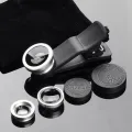 3 In 1 Macro Wide Angle Fish Eye Lens Phone For iPhone XR XS X 8 7 6 Plus SE Samsung Xiaomi Huawei Fisheye Camera Lense Kit-Silver. 