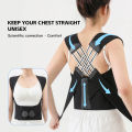 Back Brace Posture Corrector for Women and Men, Shoulder Straightener Adjustable Full Back Support Upper and Lower Waist Belt unisex. 