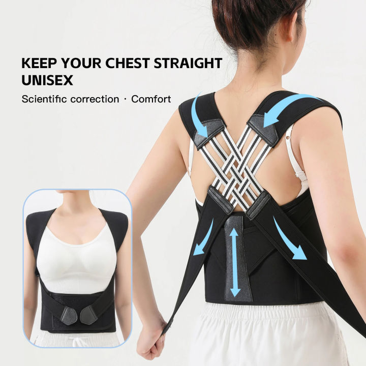 thumbnail image 2 of Unisex Posture Corrector Brace – Adjustable Back & Shoulder Support Belt For Pain Relief 2 of 5