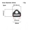 10pcs High Quality Plastic D-Ring Loop Insert Buckle 20/25/32/38/50mm Black Backpack Straps Webbing Buckle D-buckles Luggage Accessories. 