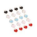 10pcs/bag Alloy Drop Oil Pendant Heart Love Lock Keychain Hanging Charms For DIY Earrings Necklaces Jewelry Making Accessories. 