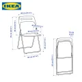IKEA Folding Chair : NISSE, Black | White. 
