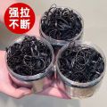 Small rubber band pure black hair decoration Japanese high elasticity headrope thin small disposable small rubber band hair rope headband T. 