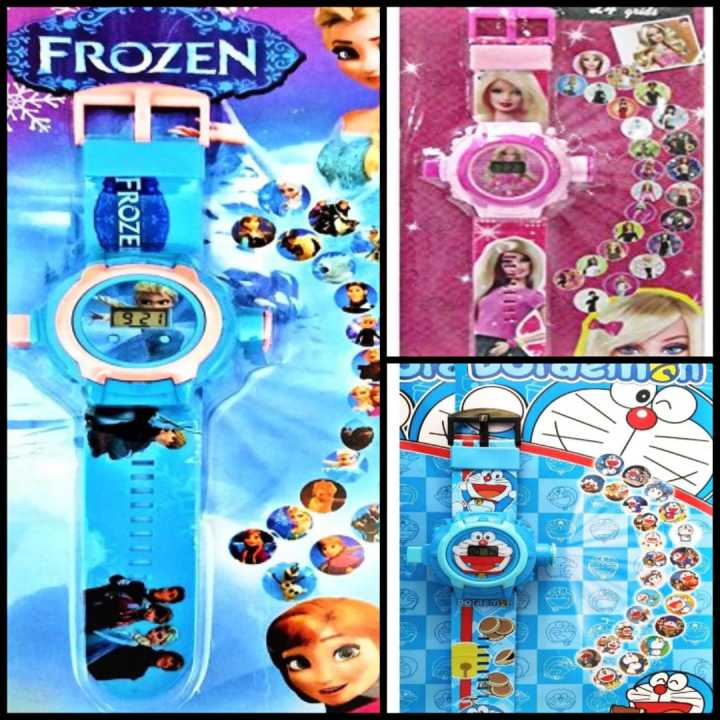 Cartoon Character Projector Watch Automatic Digital Display Light 24 Images Wrist Led Watch for Kids Boys & Girls Entertainment Toy & Games Christmas Eid Gifts for Girls and Boys