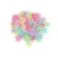Pack of 100 - IMPORTED Fluorescent Night Glowing Stars Wall Sticker. 