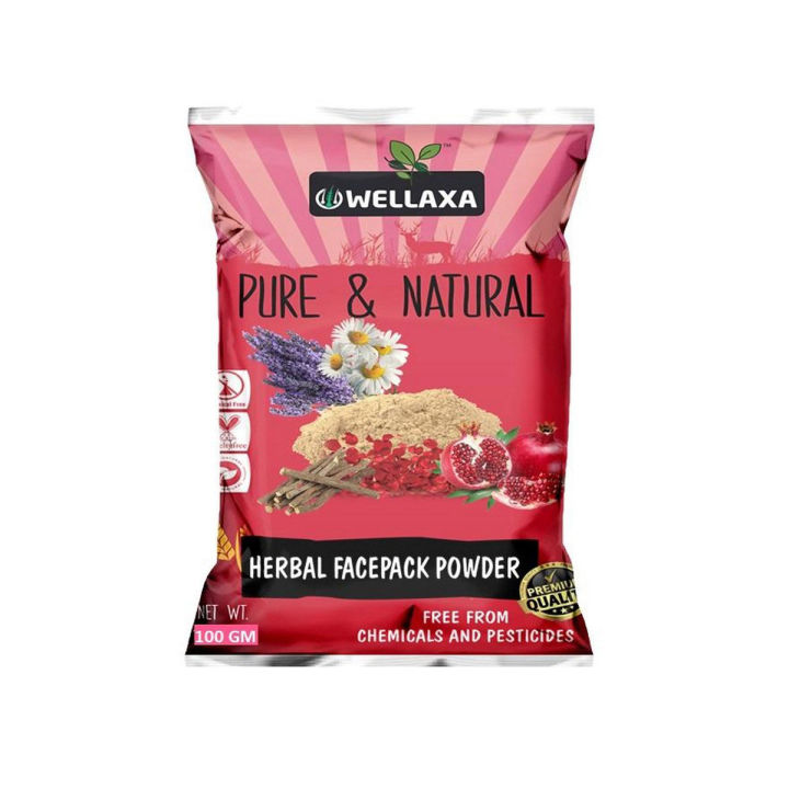 Herbal Face pack Powder 100 Grams by Wellaxa