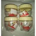 4 Pcs Transparent Plastic Jars With Air Tight Interlock Feature 120ml Each (Multicolours). 