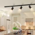 LED Track Light GU10 Ceiling Spot Light Fixture for Living Room Shop Kitchen Spotlight Track Lighting Rail Ceiling Lamp Sets. 