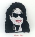 Embroidered Michael Jackson Music Lover celebrity face popstar kids clothing dress shirt cap bag jacket craft logo  shoes Sew Iron On Patch Rock Band#856. 