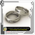2 Customized Engraved Name Rings, Fashion Jewellery. 