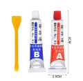 Super Strong Epoxy Clear Glue AB Adhesive Cold Weld Plastic Metals Glass Rubber for Fix Metal Wood Glass Ceramics 2 Pcs. 