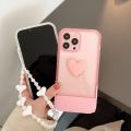 Korean Cute Candy Love Bracket Bracelet Transparent Phone Case For iPhone 13 12 11 Pro XS Max X XR Kawaii Shockproof Soft Cover. 